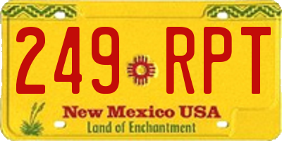 NM license plate 249RPT