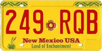 NM license plate 249RQB