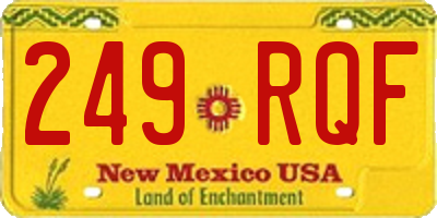 NM license plate 249RQF