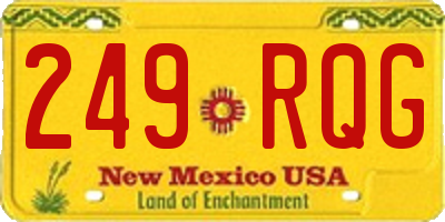 NM license plate 249RQG