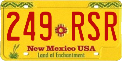 NM license plate 249RSR