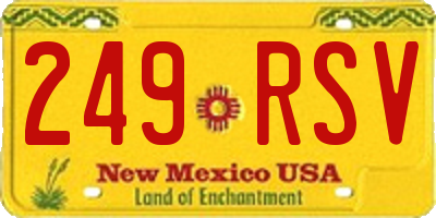 NM license plate 249RSV