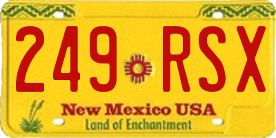 NM license plate 249RSX