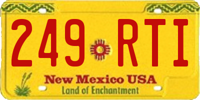 NM license plate 249RTI