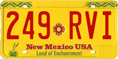 NM license plate 249RVI