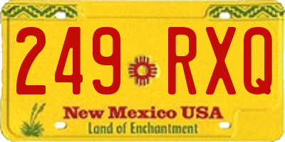 NM license plate 249RXQ