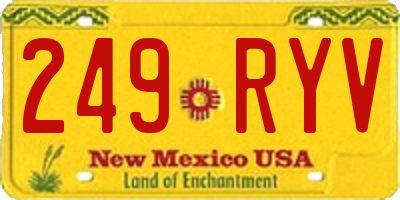 NM license plate 249RYV