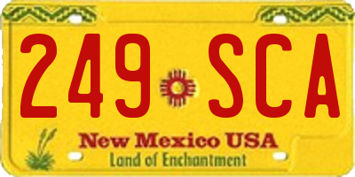 NM license plate 249SCA