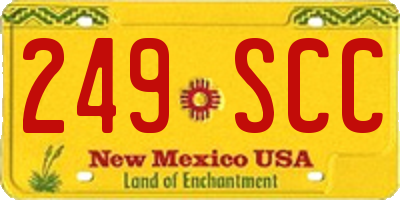 NM license plate 249SCC