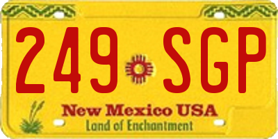 NM license plate 249SGP