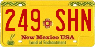 NM license plate 249SHN