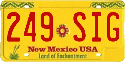 NM license plate 249SIG