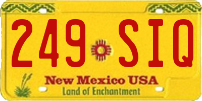 NM license plate 249SIQ