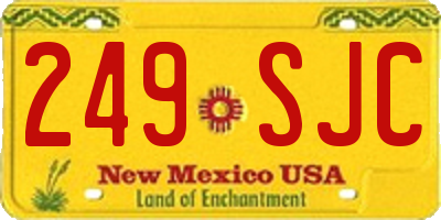 NM license plate 249SJC