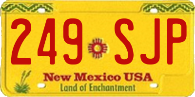 NM license plate 249SJP