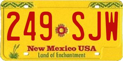NM license plate 249SJW