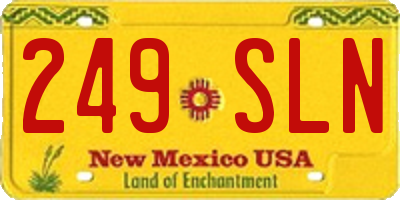 NM license plate 249SLN