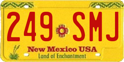 NM license plate 249SMJ