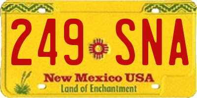 NM license plate 249SNA