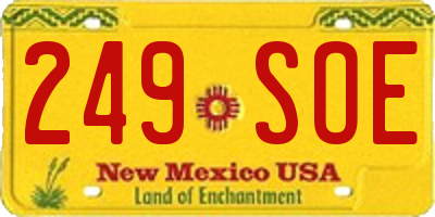 NM license plate 249SOE
