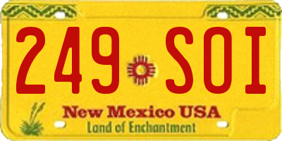 NM license plate 249SOI