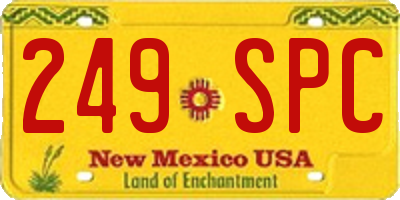 NM license plate 249SPC