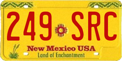 NM license plate 249SRC