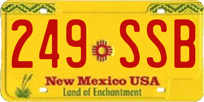 NM license plate 249SSB