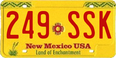 NM license plate 249SSK