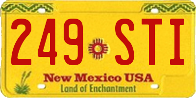 NM license plate 249STI