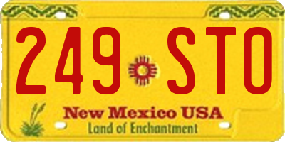NM license plate 249STO