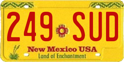 NM license plate 249SUD