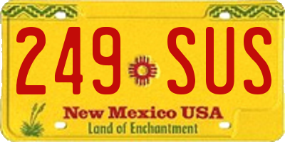 NM license plate 249SUS