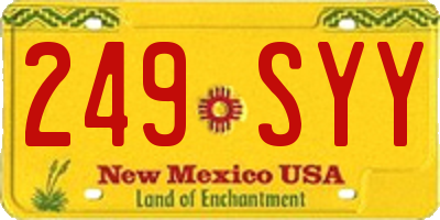 NM license plate 249SYY