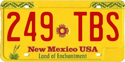 NM license plate 249TBS
