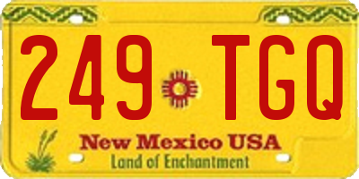 NM license plate 249TGQ