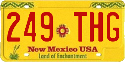 NM license plate 249THG