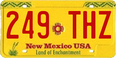 NM license plate 249THZ