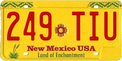 NM license plate 249TIU