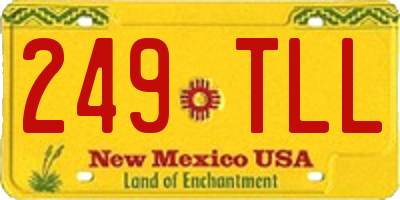 NM license plate 249TLL