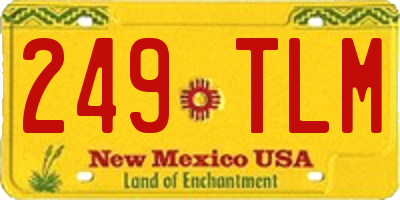 NM license plate 249TLM