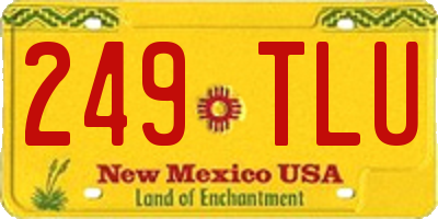 NM license plate 249TLU