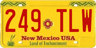 NM license plate 249TLW