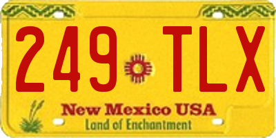 NM license plate 249TLX