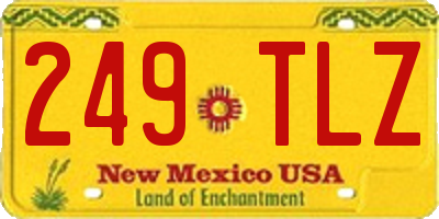 NM license plate 249TLZ
