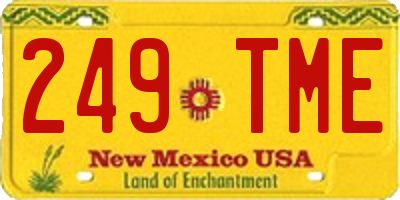 NM license plate 249TME