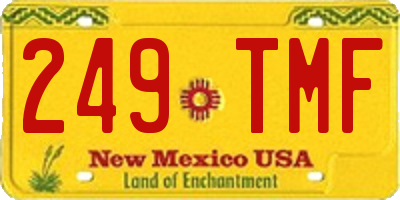 NM license plate 249TMF