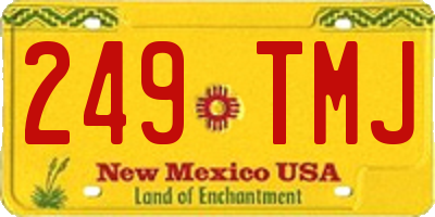 NM license plate 249TMJ