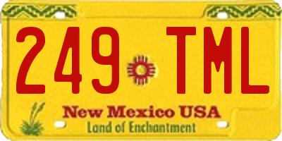 NM license plate 249TML