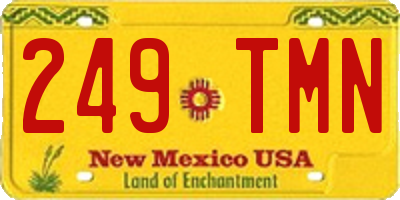 NM license plate 249TMN